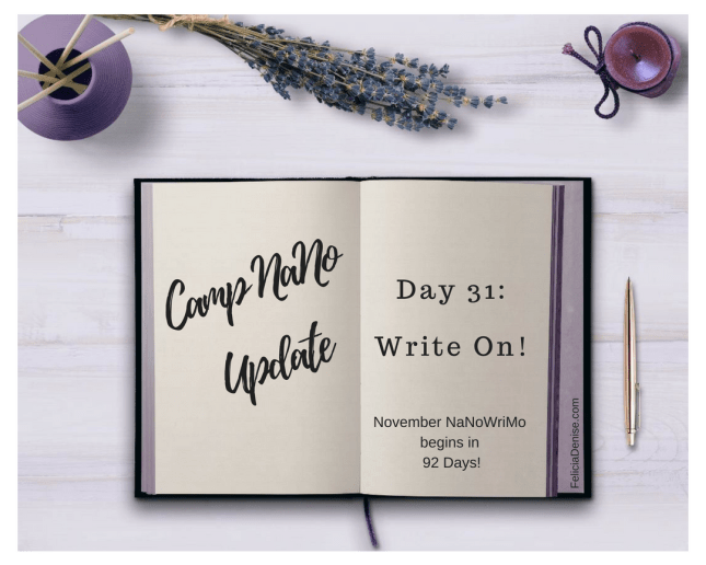 Camp NaNo Update Day #31 bannet