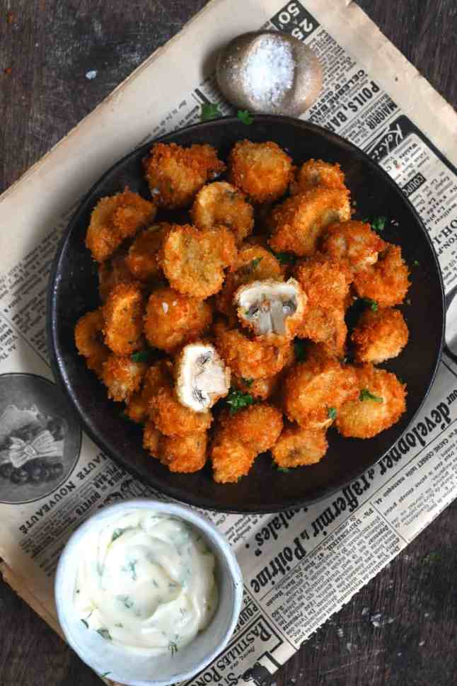 The Perfect Fried Mushrooms from alphafoodie.com